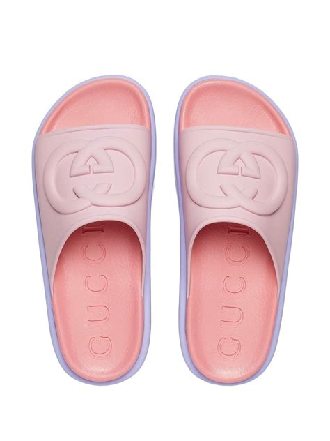 gucci slipper rosa|gucci female slippers uk.